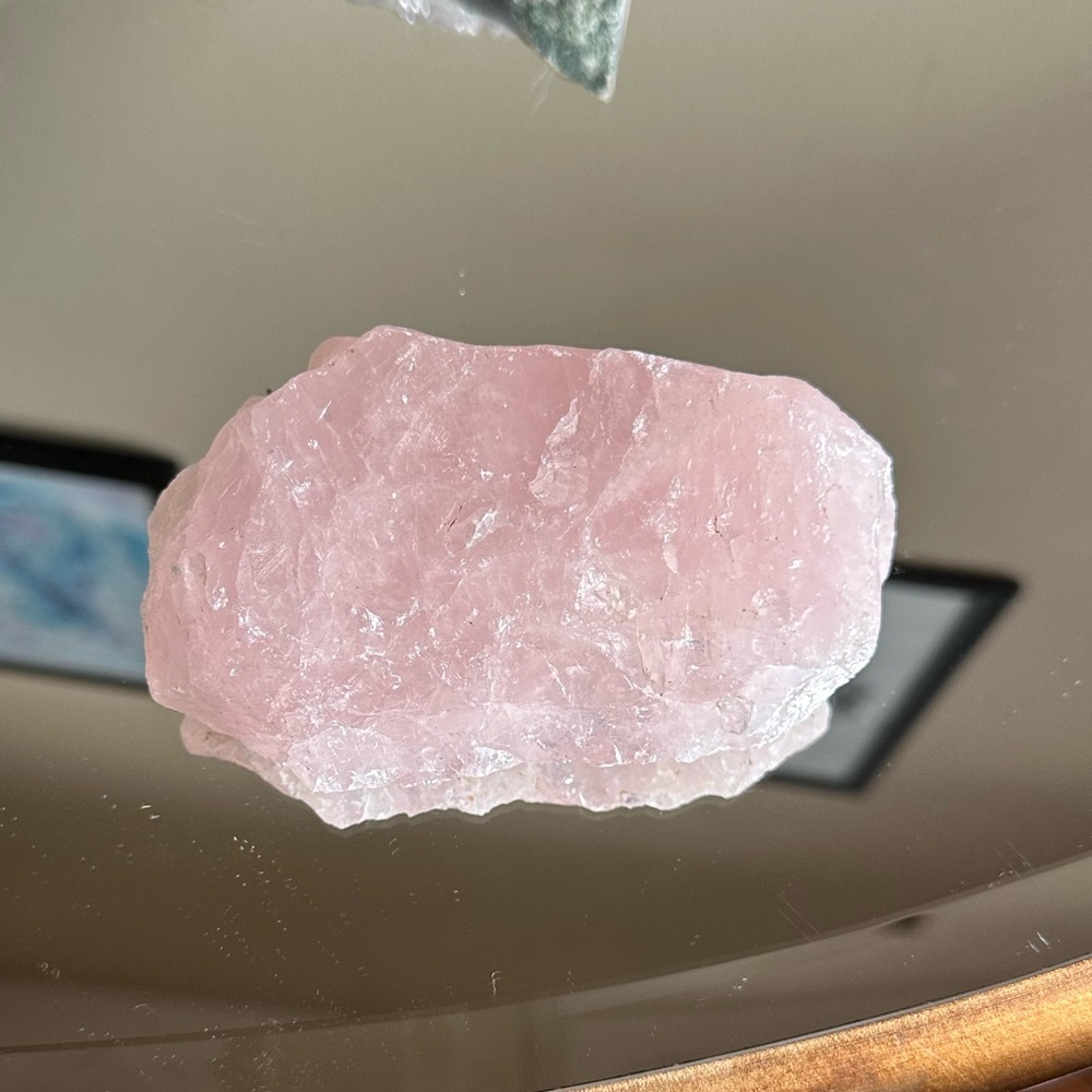 Raw Rose Quartz Crystal Chunk - Soft Pink